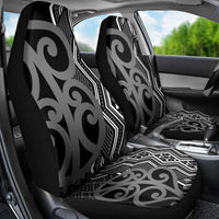 Maori Taniko Patterns Car Seat Cover Black Patiki Motifs Mix Whakairo Ngaru
