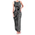 Maori Taniko Patterns Family Matching Tank Maxi Dress and Hawaiian Shirt Black Patiki Motifs Mix Whakairo Ngaru