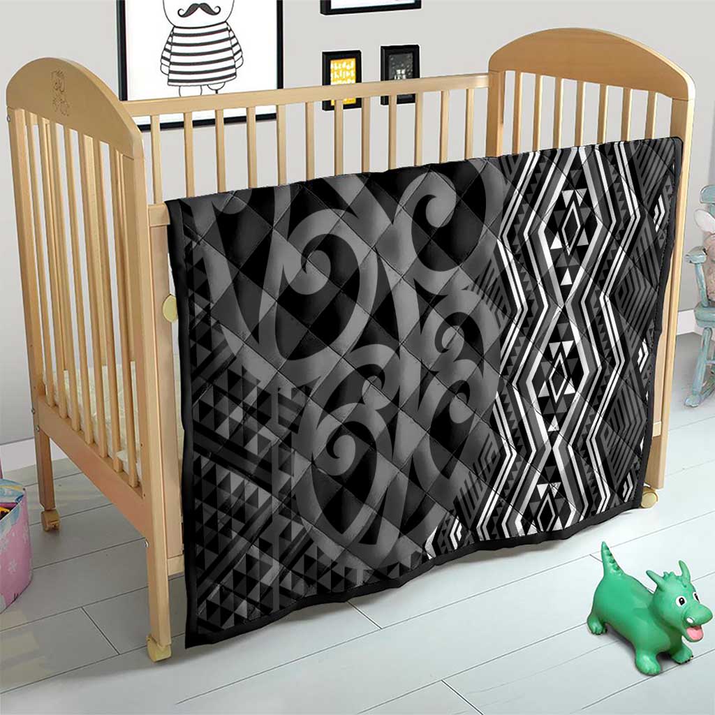 Maori Taniko Patterns Quilt Black Patiki Motifs Mix Whakairo Ngaru