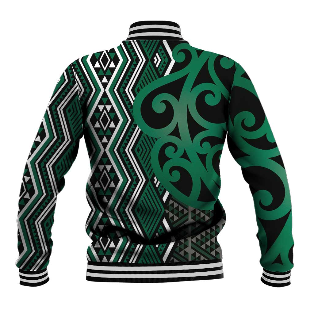 Maori Taniko Patterns Baseball Jacket Pounamu Patiki Motifs Mix Whakairo Ngaru