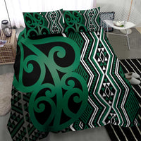 Maori Taniko Patterns Bedding Set Pounamu Patiki Motifs Mix Whakairo Ngaru