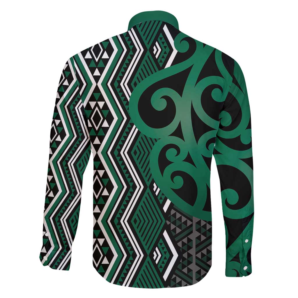 Maori Taniko Patterns Family Matching Short Sleeve Bodycon Dress and Hawaiian Shirt Pounamu Patiki Motifs Mix Whakairo Ngaru LT7 - Polynesian Pride