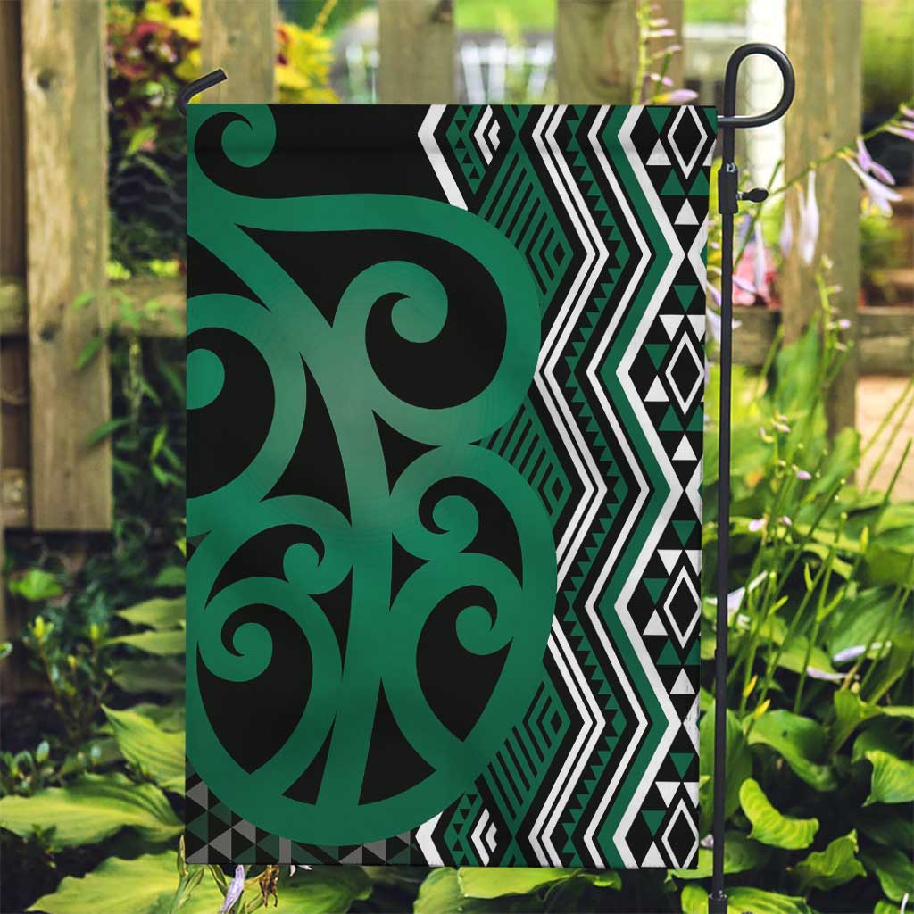 Maori Taniko Patterns Garden Flag Pounamu Patiki Motifs Mix Whakairo Ngaru