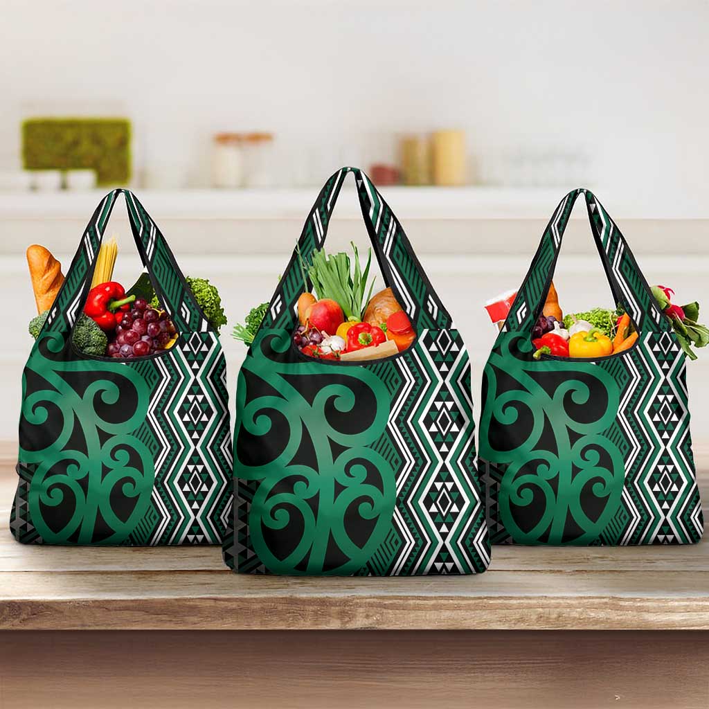 Maori Taniko Patterns Grocery Bag Pounamu Patiki Motifs Mix Whakairo Ngaru