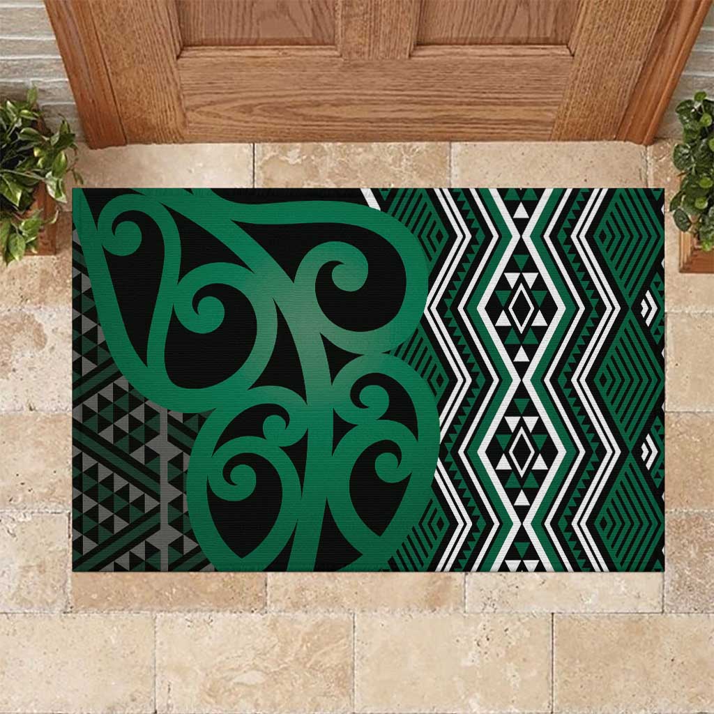 Maori Taniko Patterns Rubber Doormat Pounamu Patiki Motifs Mix Whakairo Ngaru
