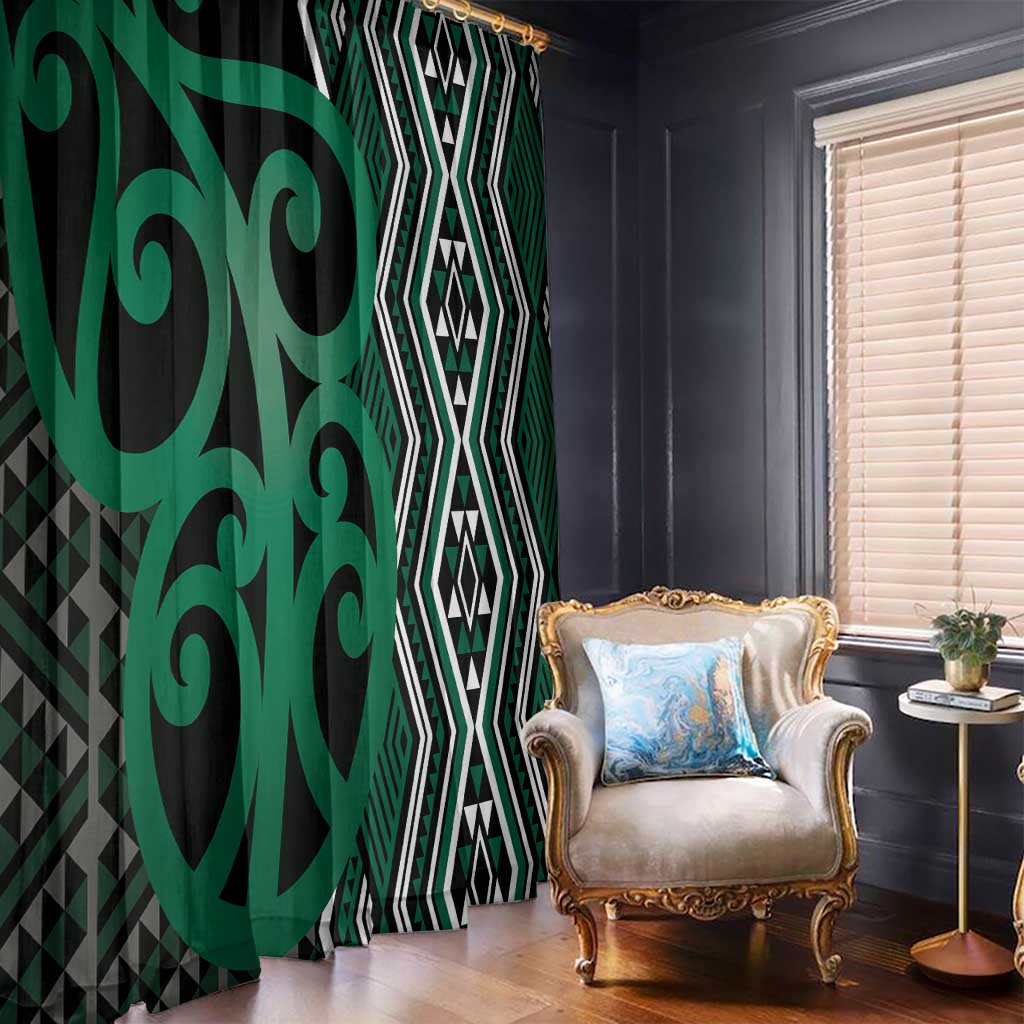 Maori Taniko Patterns Window Curtain Pounamu Patiki Motifs Mix Whakairo Ngaru