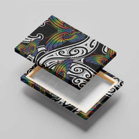 Aotearoa Takatapui Pride Canvas Wall Art Rainbow Butterfly - Free To Love