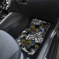 Aotearoa Takatapui Pride Car Mats Rainbow Butterfly - Free To Love