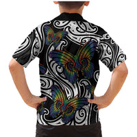 Aotearoa Takatapui Pride Family Matching Mermaid Dress and Hawaiian Shirt Rainbow Butterfly - Free To Love LT7 - Polynesian Pride