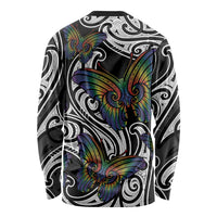 Aotearoa Takatapui Pride Long Sleeve Shirt Rainbow Butterfly - Free To Love