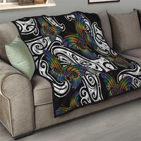 Aotearoa Takatapui Pride Quilt Rainbow Butterfly - Free To Love LT7 - Polynesian Pride