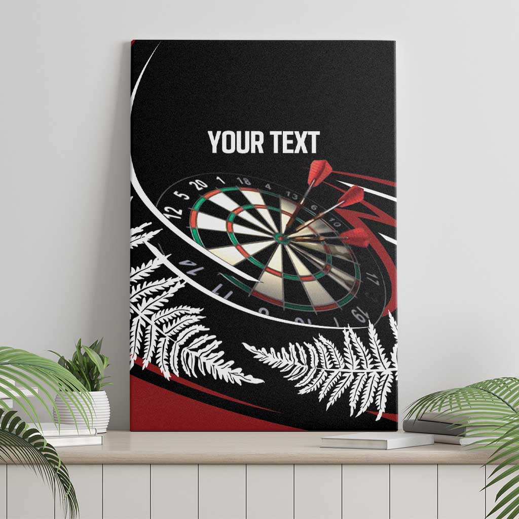 New Zealand Darts Personalised Canvas Wall Art Silver Fern Dynamic