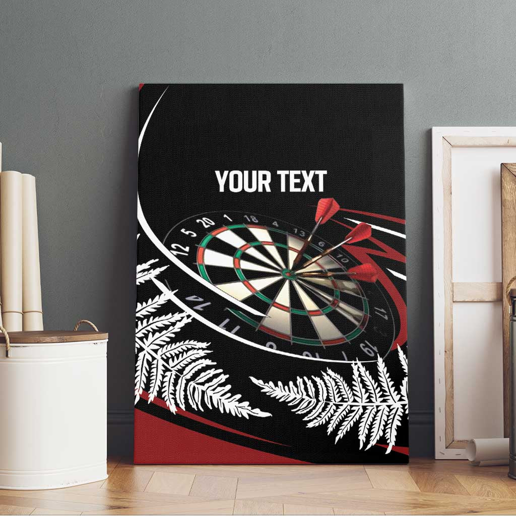 New Zealand Darts Personalised Canvas Wall Art Silver Fern Dynamic