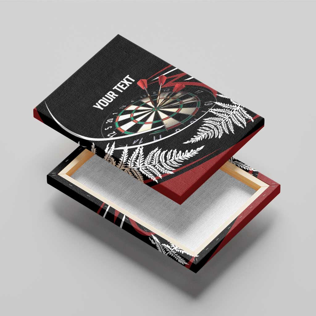 New Zealand Darts Personalised Canvas Wall Art Silver Fern Dynamic