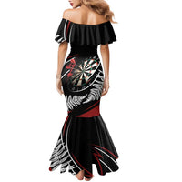 New Zealand Darts Personalised Family Matching Mermaid Dress and Hawaiian Shirt Silver Fern Dynamic