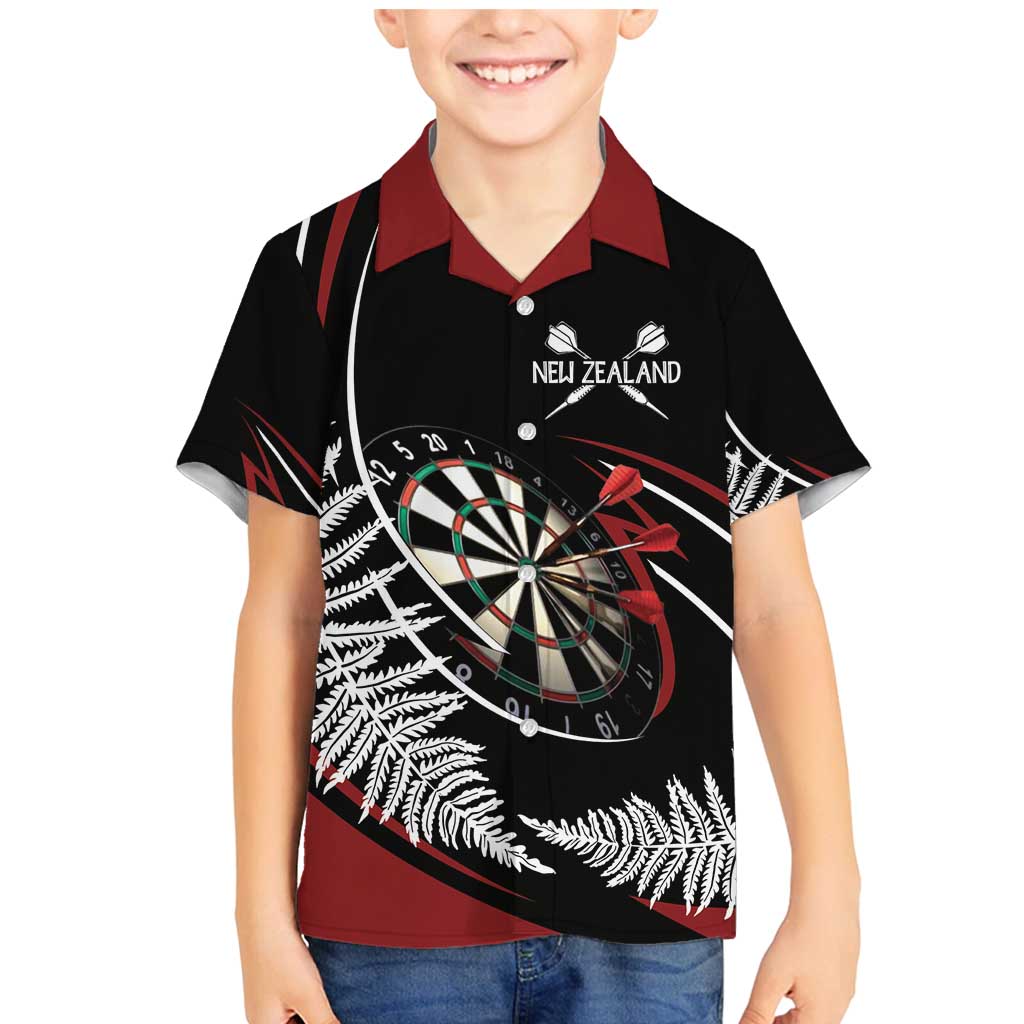 New Zealand Darts Personalised Family Matching Mermaid Dress and Hawaiian Shirt Silver Fern Dynamic