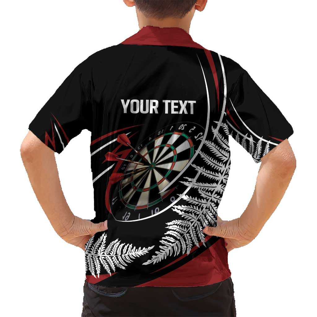 New Zealand Darts Personalised Family Matching Puletasi and Hawaiian Shirt Silver Fern Dynamic