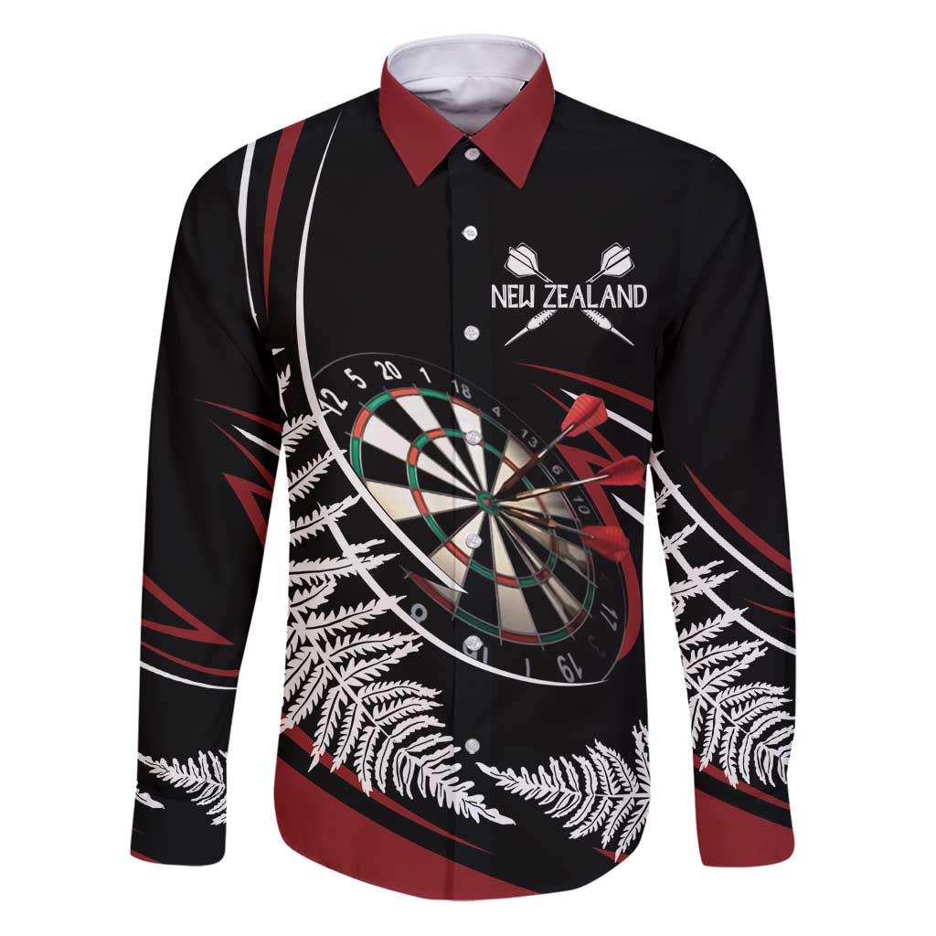 New Zealand Darts Personalised Family Matching Puletasi and Hawaiian Shirt Silver Fern Dynamic