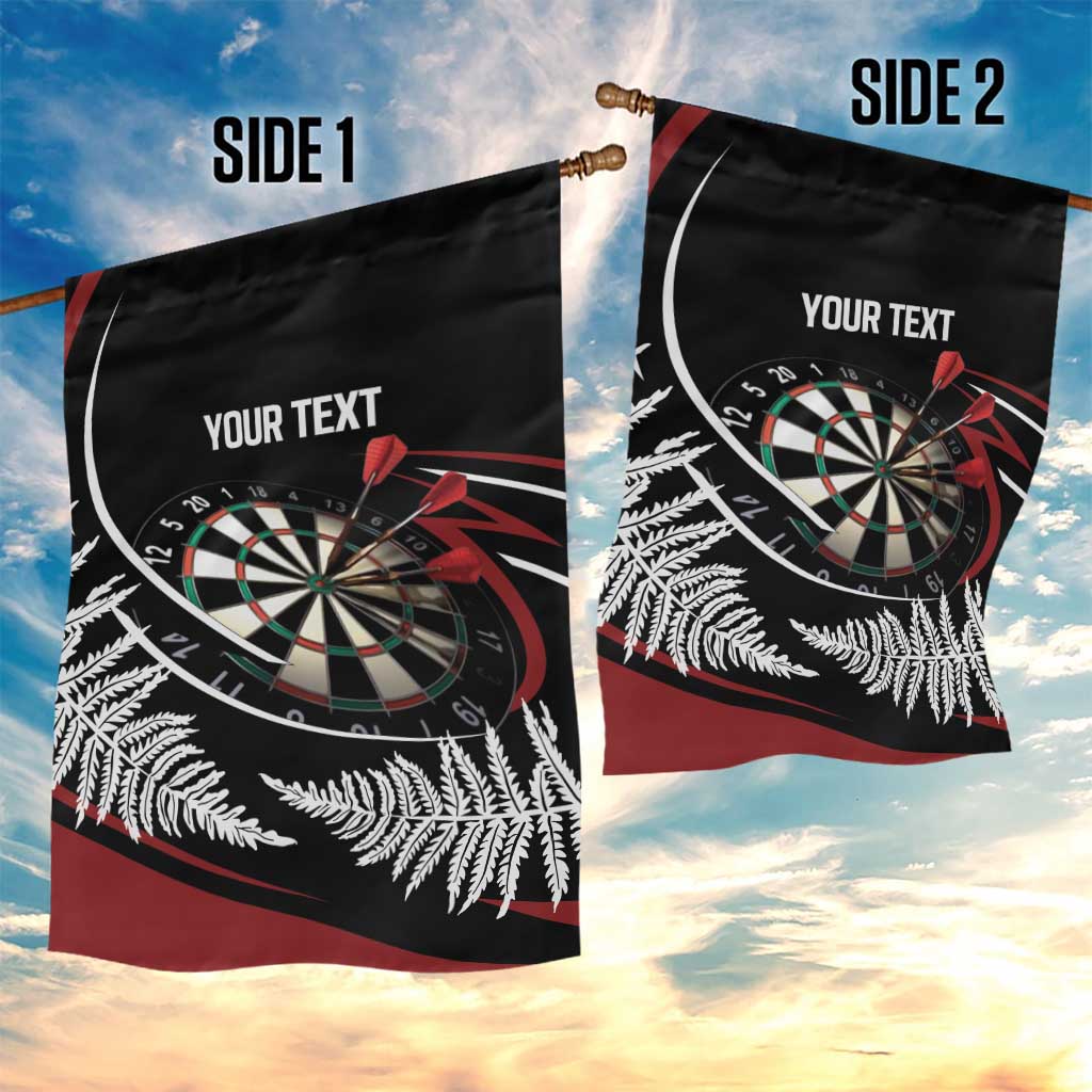 New Zealand Darts Personalised Garden Flag Silver Fern Dynamic