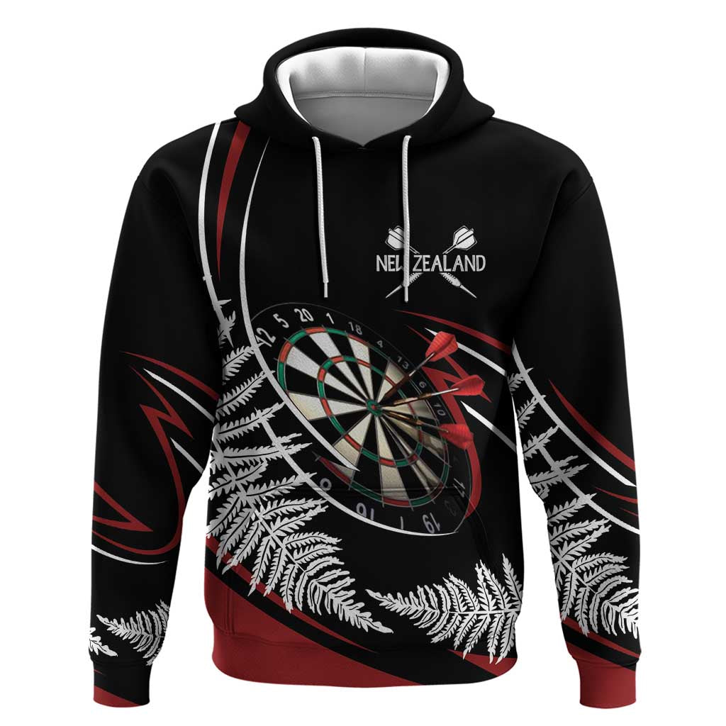 New Zealand Darts Personalised Hoodie Silver Fern Dynamic