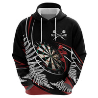 New Zealand Darts Personalised Hoodie Silver Fern Dynamic