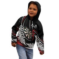 New Zealand Darts Personalised Kid Hoodie Silver Fern Dynamic