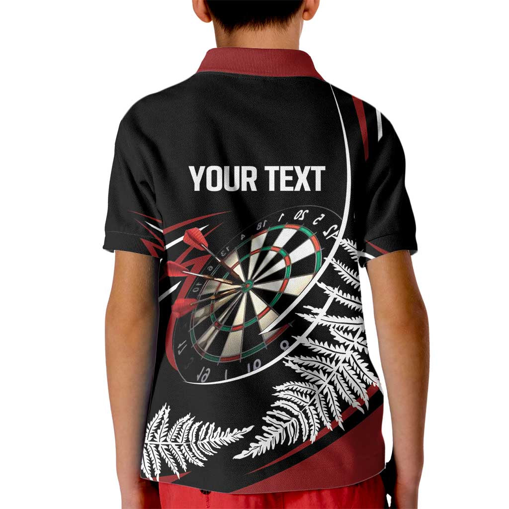 New Zealand Darts Personalised Kid Polo Shirt Silver Fern Dynamic