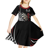 New Zealand Darts Personalised Kid Short Sleeve Dress Silver Fern Dynamic
