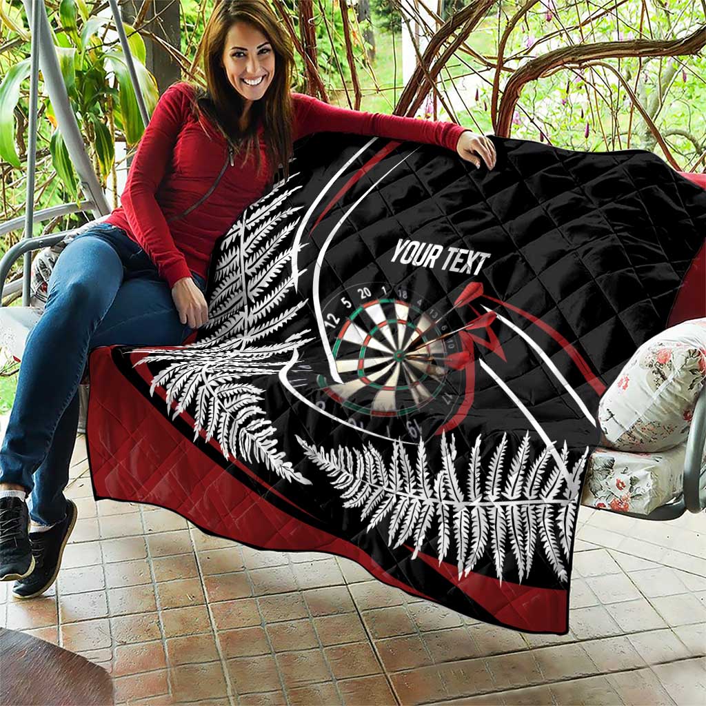 New Zealand Darts Personalised Quilt Silver Fern Dynamic
