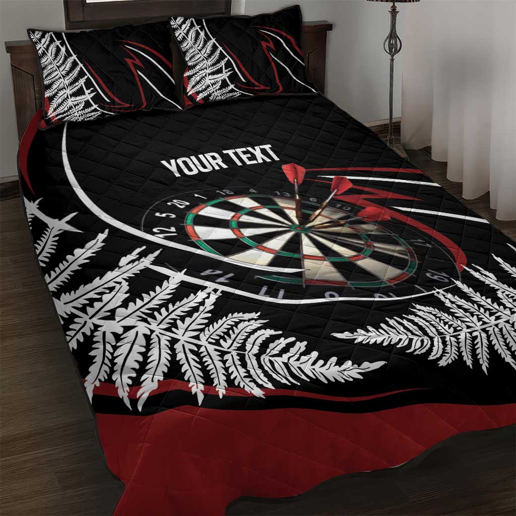 New Zealand Darts Personalised Quilt Bed Set Silver Fern Dynamic