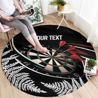 New Zealand Darts Personalised Round Carpet Silver Fern Dynamic