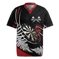 New Zealand Darts Personalised Rugby Jersey Silver Fern Dynamic