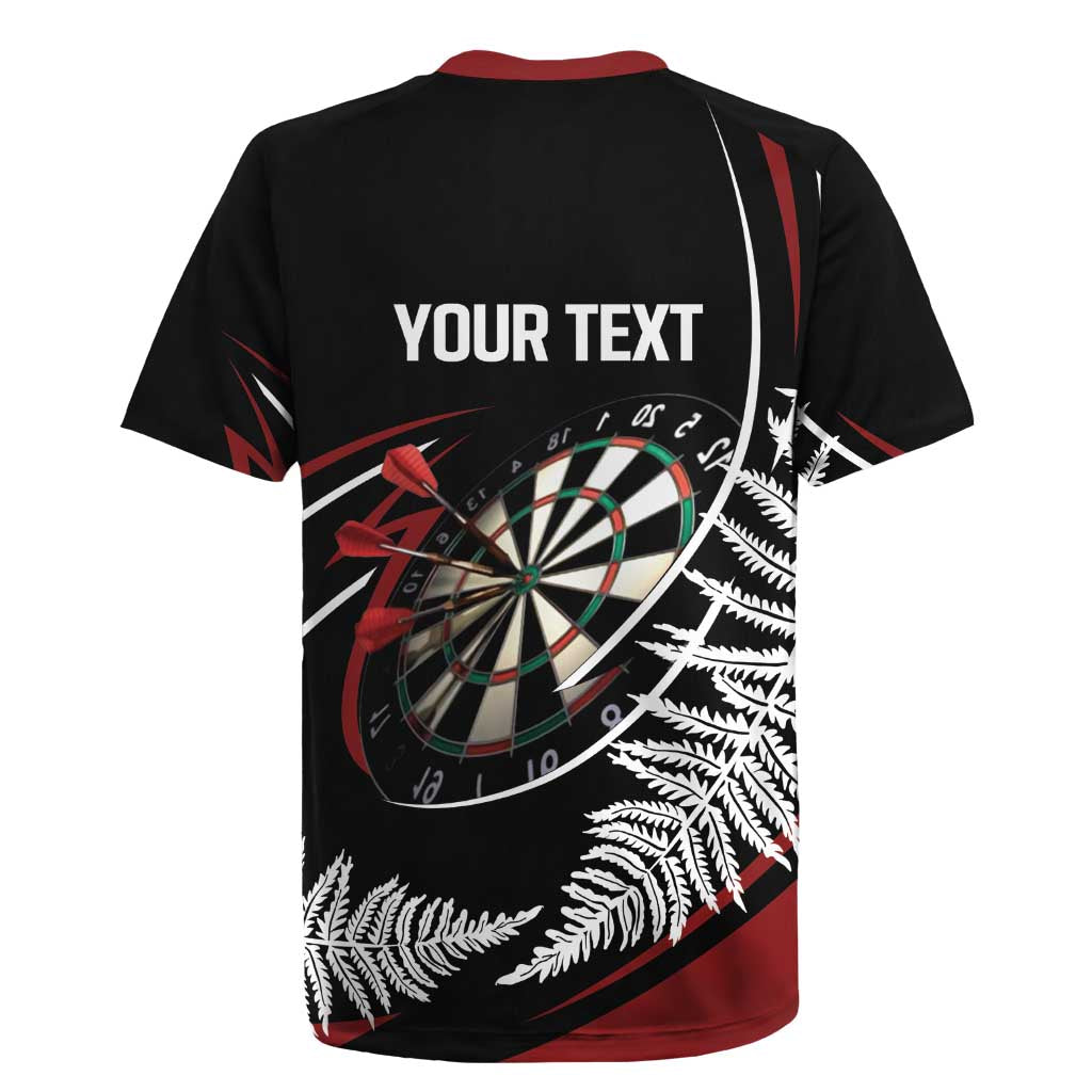 New Zealand Darts Personalised Rugby Jersey Silver Fern Dynamic