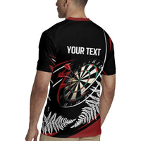 New Zealand Darts Personalised Rugby Jersey Silver Fern Dynamic