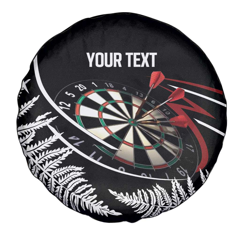 New Zealand Darts Personalised Spare Tire Cover Silver Fern Dynamic