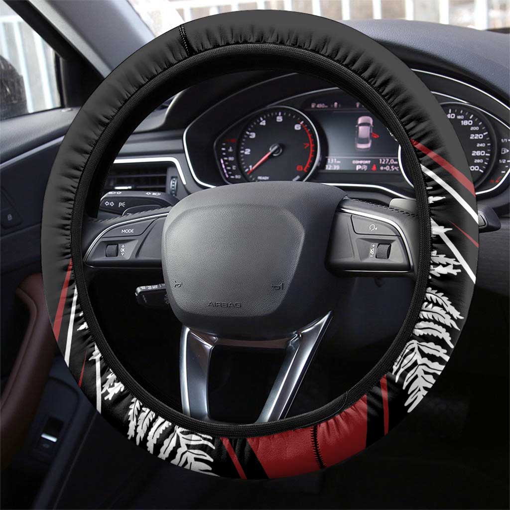 New Zealand Darts Steering Wheel Cover Silver Fern Dynamic