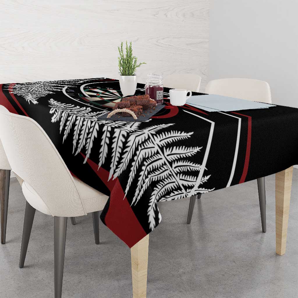 New Zealand Darts Personalised Tablecloth Silver Fern Dynamic