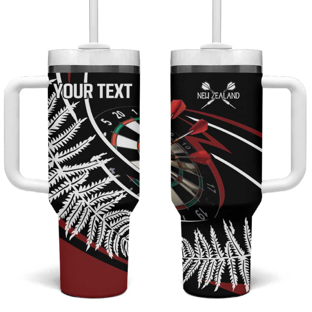 New Zealand Darts Personalised Tumbler With Handle Silver Fern Dynamic