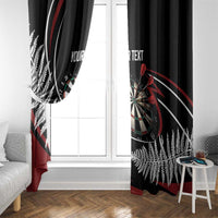 New Zealand Darts Personalised Window Curtain Silver Fern Dynamic