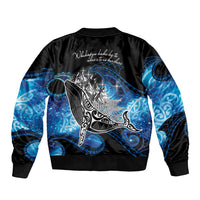 Maori Matariki Te Araroa Paikea Starry Bomber Jacket Tangaroa Whakatauki