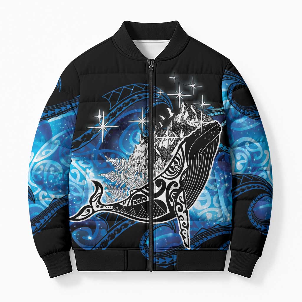 Maori Matariki Te Araroa Paikea Starry Bomber Puffer Jacket Tangaroa Whakatauki