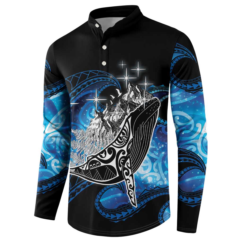 Maori Matariki Te Araroa Paikea Starry Button Sweatshirt Tangaroa Whakatauki