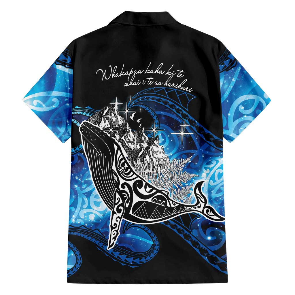 Maori Matariki Te Araroa Paikea Starry Family Matching Off The Shoulder Long Sleeve Dress and Hawaiian Shirt Tangaroa Whakatauki LT7 - Polynesian Pride