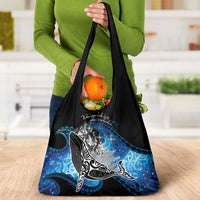 Maori Matariki Te Araroa Paikea Starry Grocery Bag Tangaroa Whakatauki