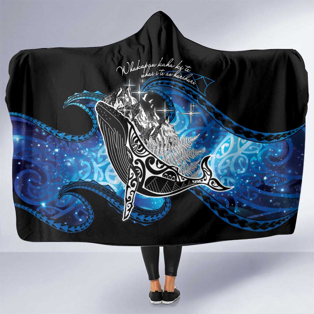 Maori Matariki Te Araroa Paikea Starry Hooded Blanket Tangaroa Whakatauki