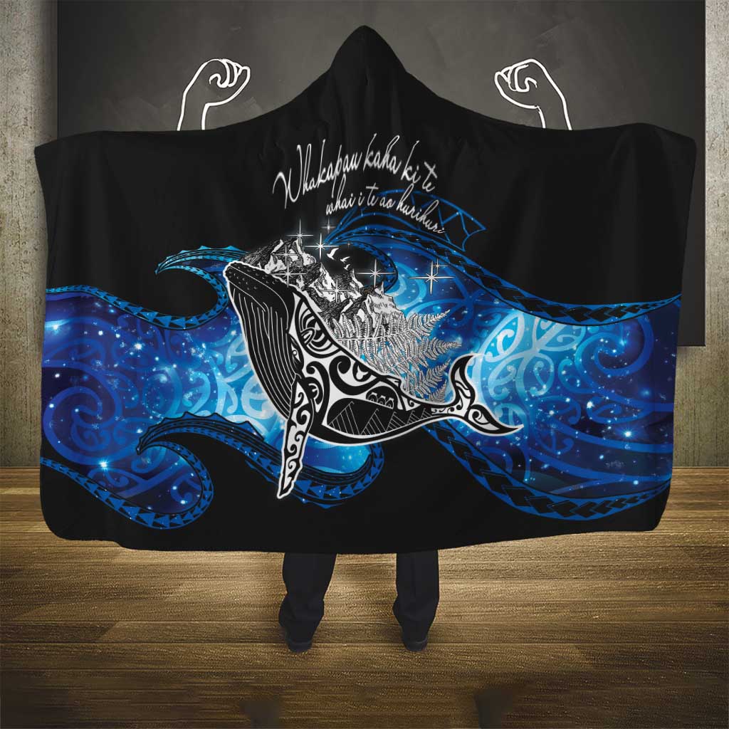 Maori Matariki Te Araroa Paikea Starry Hooded Blanket Tangaroa Whakatauki