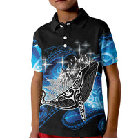 Maori Matariki Te Araroa Paikea Starry Kid Polo Shirt Tangaroa Whakatauki