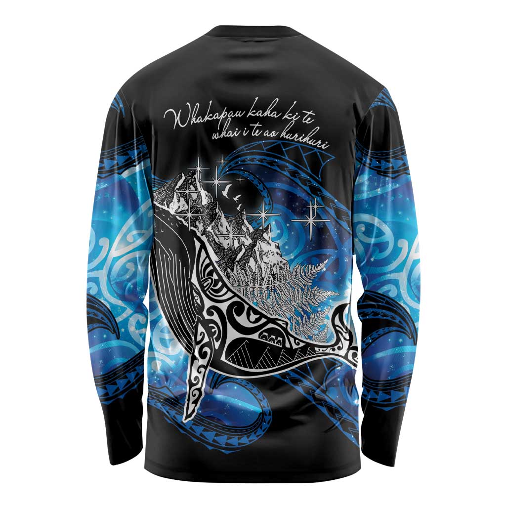 Maori Matariki Te Araroa Paikea Starry Long Sleeve Shirt Tangaroa Whakatauki