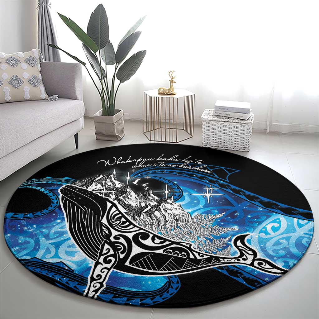 Maori Matariki Te Araroa Paikea Starry Round Carpet Tangaroa Whakatauki