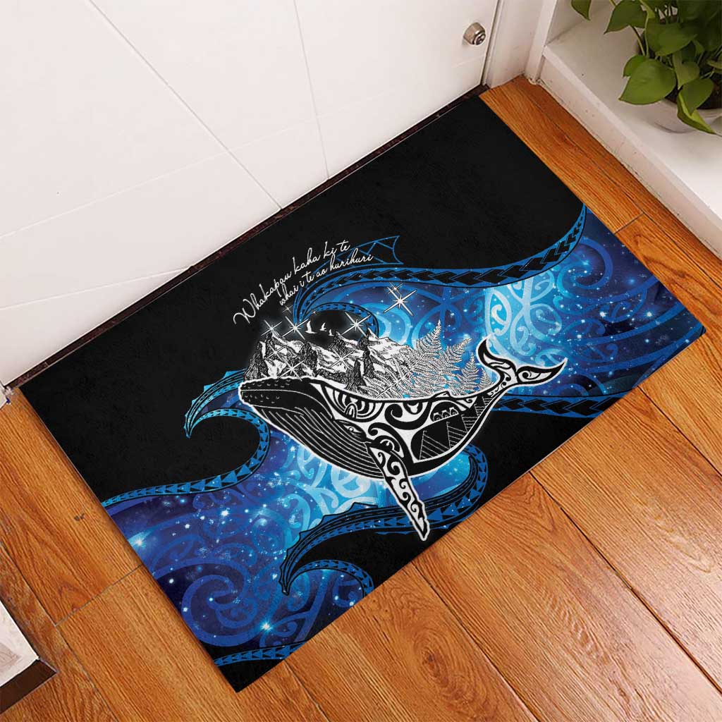 Maori Matariki Te Araroa Paikea Starry Rubber Doormat Tangaroa Whakatauki